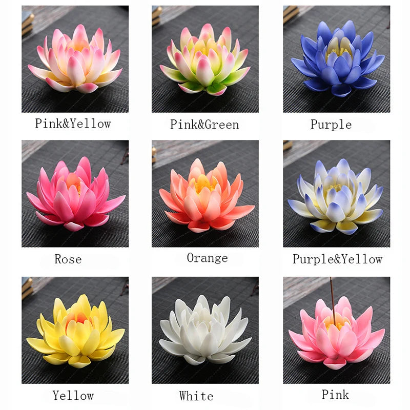 Y Ceramic Handicraft Stick Incense Burners Simulation Lotus Incense Holder Ornaments Zen Aromatherapy Tea Office Spiritual Decor