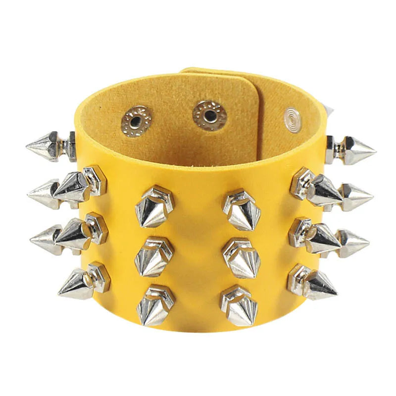 2022 Punk Rivet Nightclub Trend Bracelet Skull Bracelets Bangle Stainless steel Gothic Multi-level Fashion Jewelry wholesale