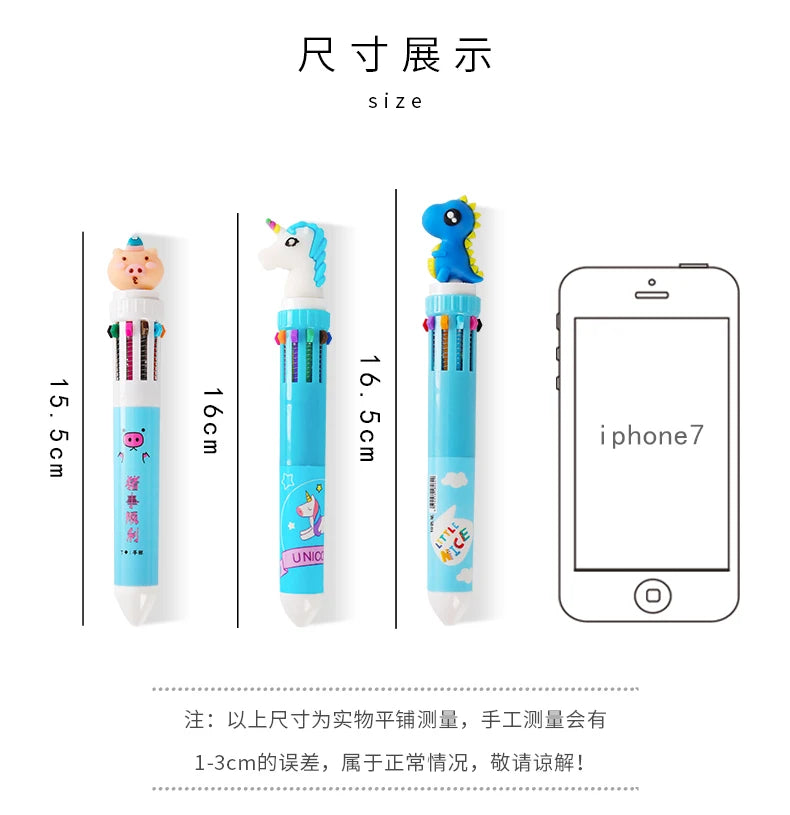 10 Colors Ballpoint Pen Kawaii Stationery Cute Pens Novelty Cute Kawaii Pen Student Writing Gel Pens Learning Office Supplies