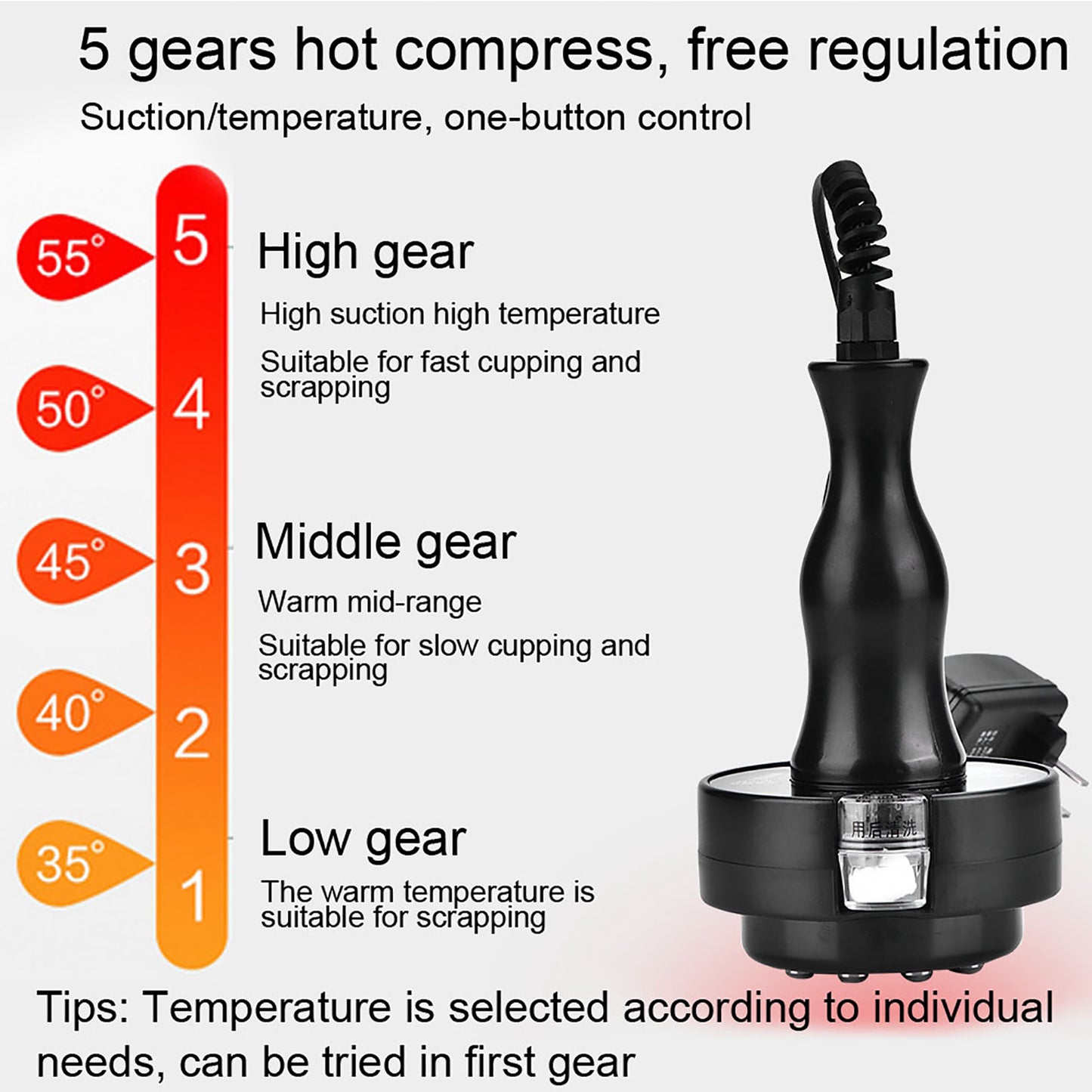 EMS Micro-current Cupping Massage Brush Vacuum Heating Scraping Device Slimming Body Brush Pain Relief Therapy Massager