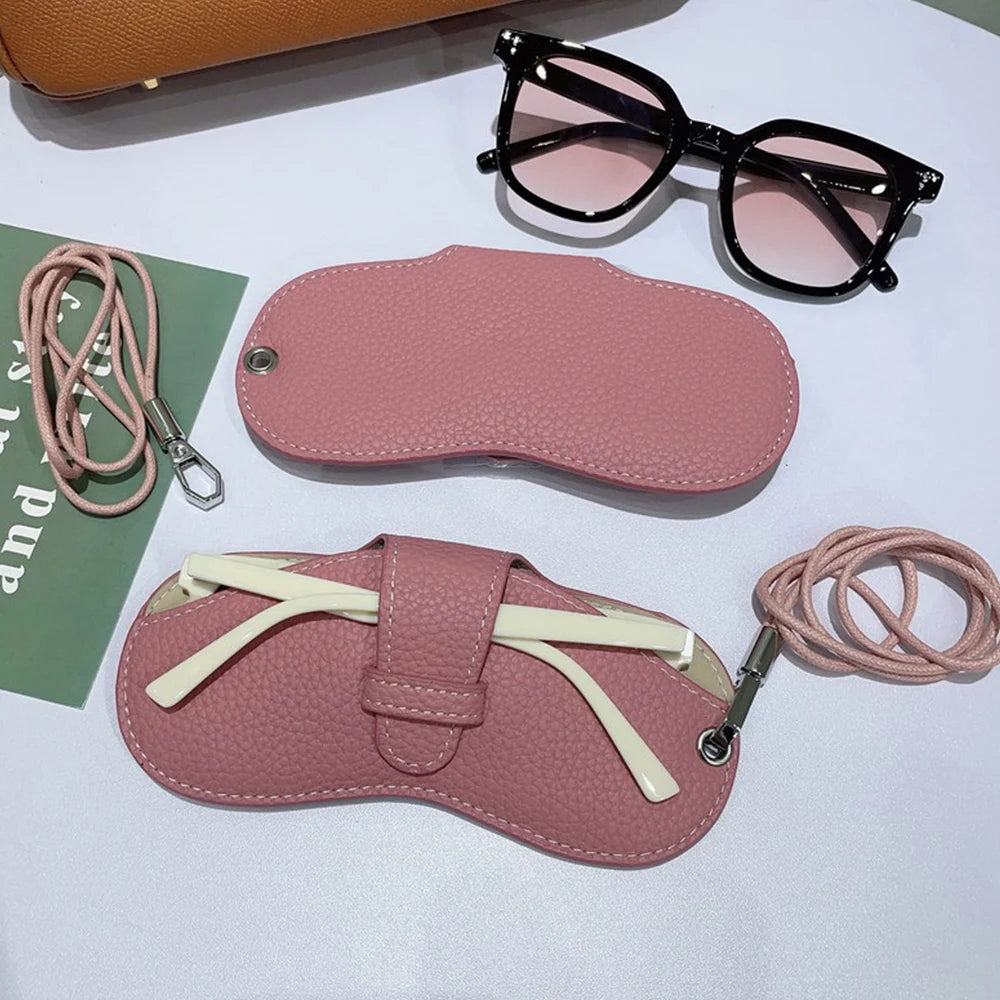Glasses Case Women Leather Soft Glasses Bag Fashion Portable Sunglasses Box Bag Accessories Eyeglasses Case Sunglasses Box