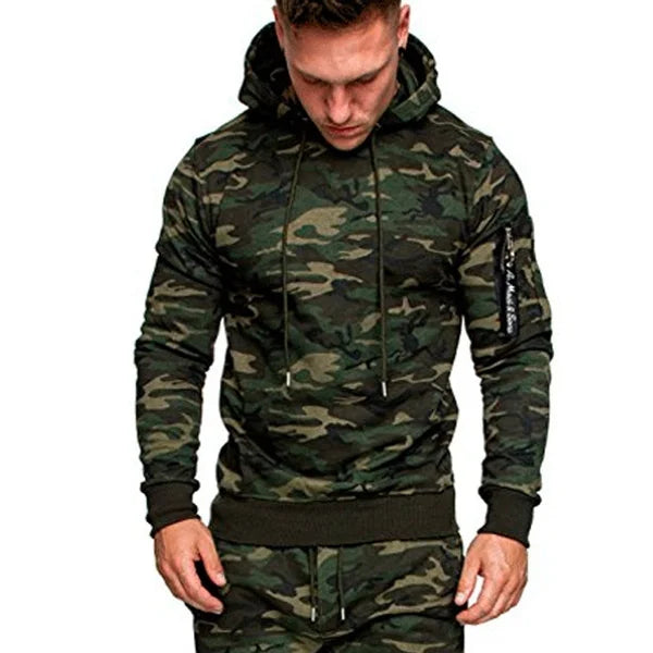 High Quality Camouflage Tracksuit for Men Fashion Brand Sports Wear Autumn Warm Outfit Sets S-4XL Plus Size Hoodie Suit