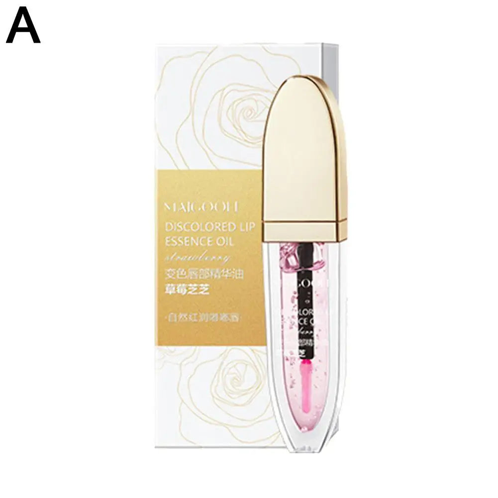 4ml Warm Change Lip Oil Easy Color Shiny Pearl Long-lasting Moisturizing Color Changing Lip Gloss for women H9M5