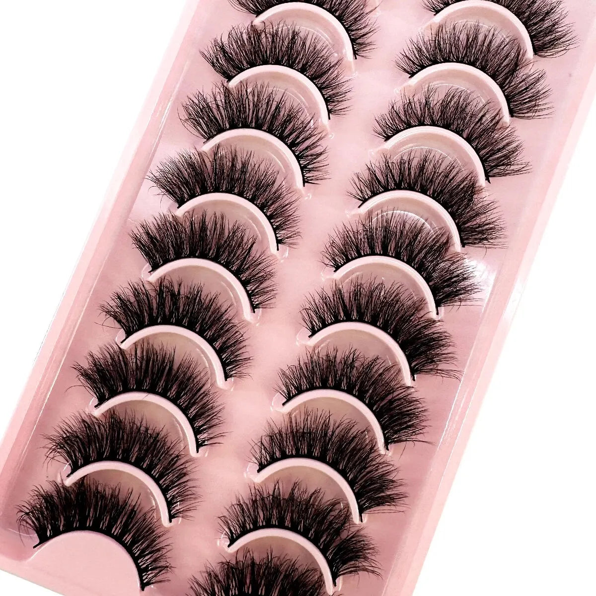 10Pairs 3D Mink Lashes Natural Wispy Mink Eyelashes 5DFluffy Cat Eye False Eyelashes Extension Makeup Eyelashes Beauty Fake Lash