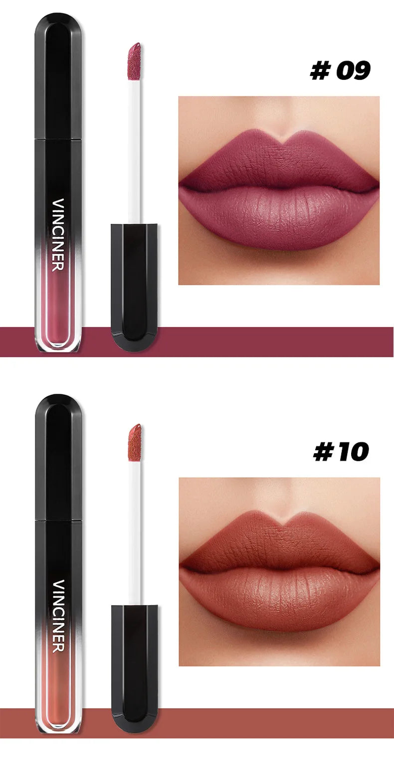 VINCINER 12 Color Matte Lip Gloss Velvet Texture Waterproof Lasting No Fading Fashion Liquid Lipstick Easy To Apply Cosmetics 2g