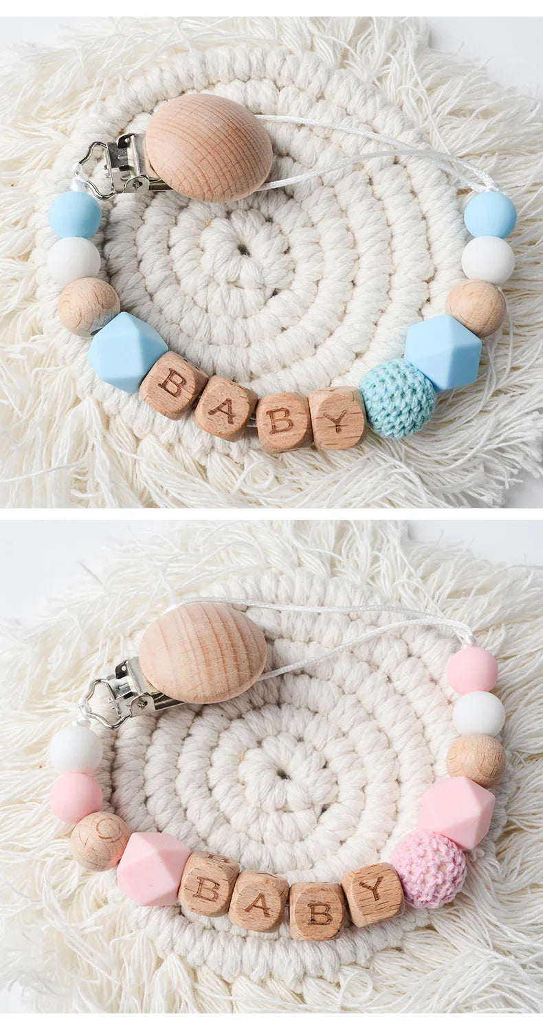 Baby Silicone Pacifier Clip Chain Gifts Dummy Nipples Holder Clips Teethers Toys Anti-lost Babies Accessories