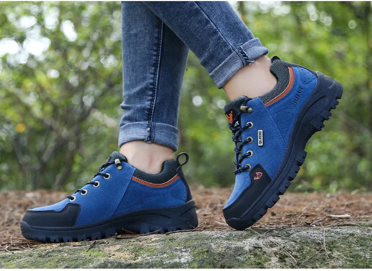 High Quality Outdoor Walking Sneakers Rubber Sole Suede Leather Men Hiking Shoes Durable Leather Climbing Shoes Zapatillas 36-47