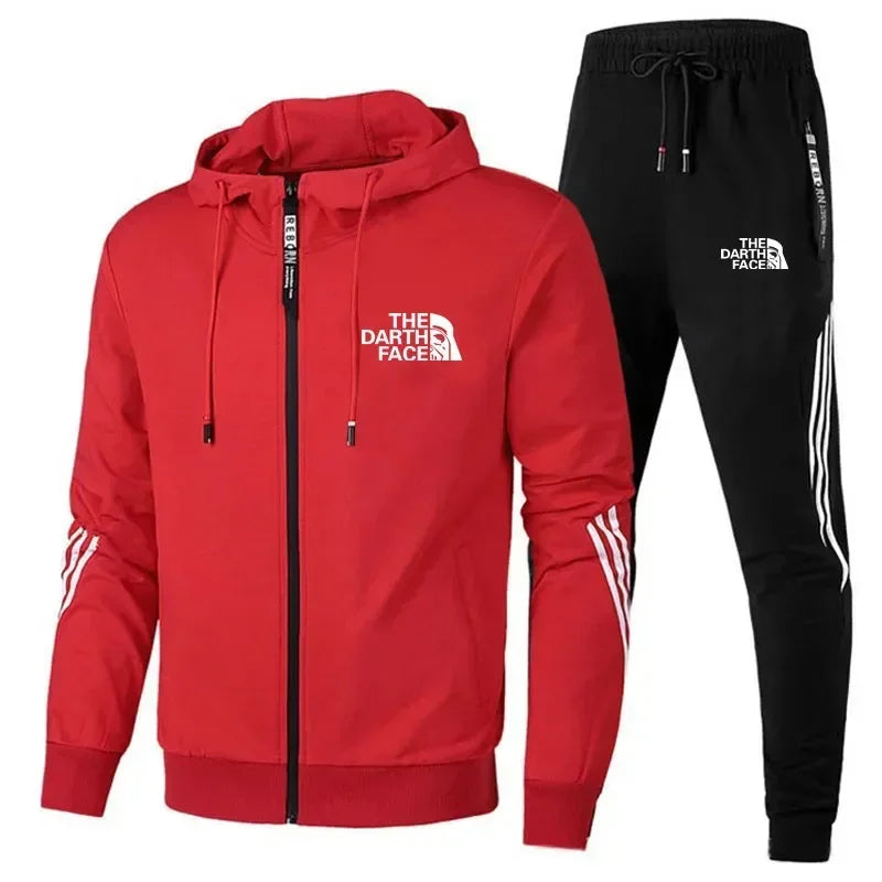 2023 Men's Suit Two-Piece Tracksuit Casual Sports Jacket+Trousers Harajuku Sports Suit Spring And Autumn Hoodie Sportswear