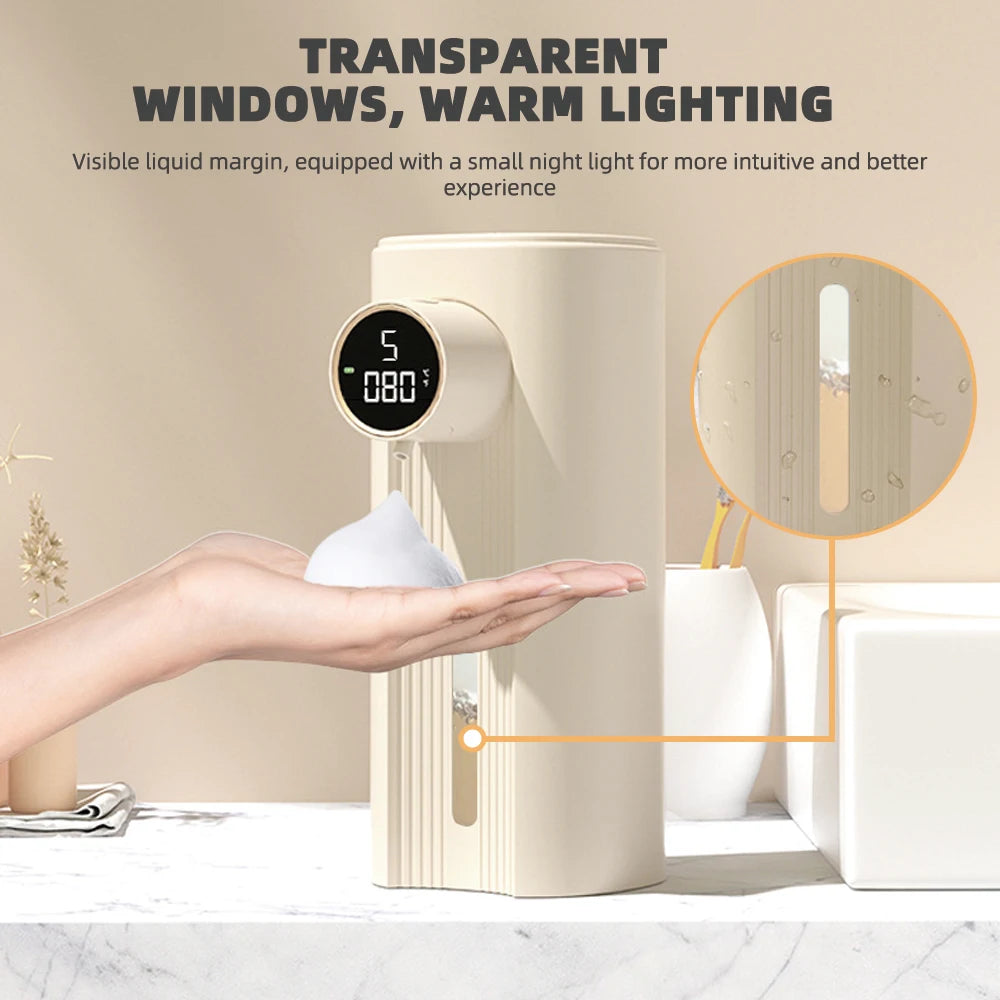 Xiaomi Digital Display Automatic Foam Soap Dispenser IPX6 Waterproof Smart Bathroom Bubble Dispenser with Sensor, Knob To Add Li