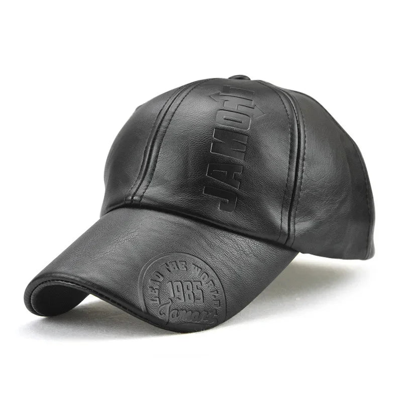 Fashion Men PU Leather Beret Autumn Winter Visor Flat Cap Thicken Warm Hat Berets Vintage England Newsboy Caps Higher Quality