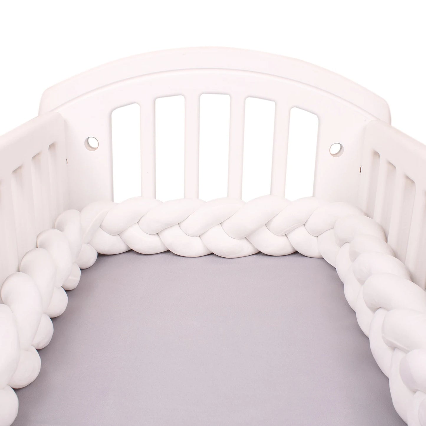 1-4M Newborn Baby Crib Bumper Cot Protector Infant Bedding Set for Babies Boys Girls Braid Knot Pillow Cushion Room Decor