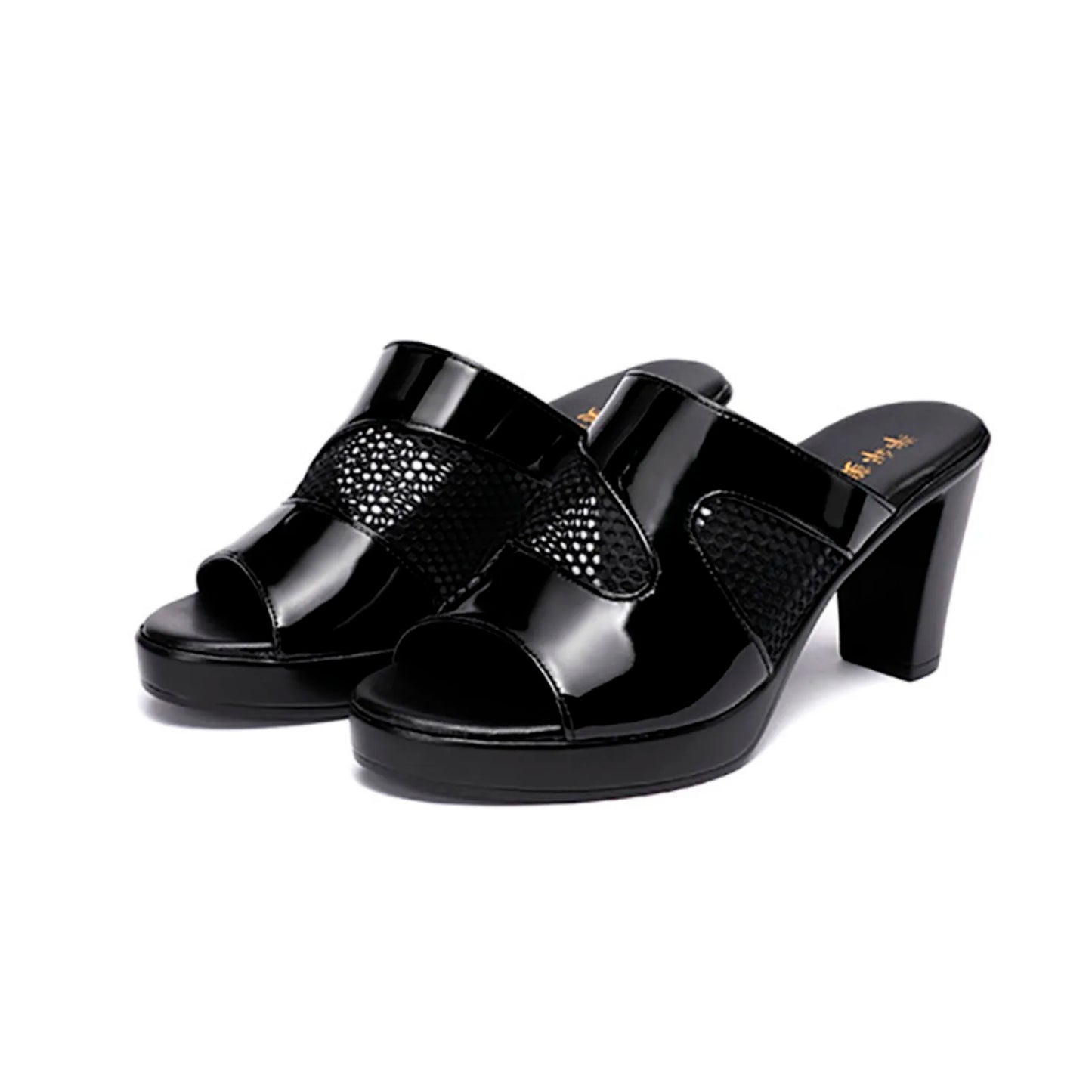 Summer New Thick Heeled Slippers Women Sexy High Heeled Sandals Fish Mouth Casual Women's Shoe Beachwear Open Toe Sandals Ladies