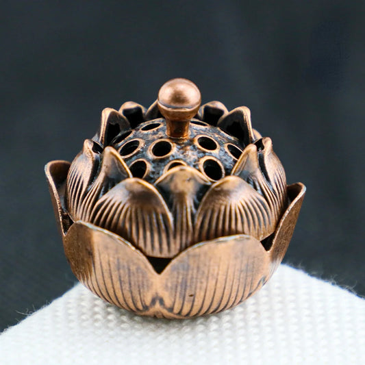 Lotus Incense Burner Buddhism Faucet Incense Stick Holder Mini Sandalwood Censer Craft Home Offering Tea Table Decor Ornament