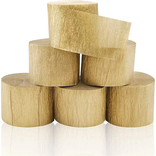 3 Rolls Gold Crepe Paper Streamers for Birthday Party Wedding Festival  Decorations New Year Winter Christmas Gold Party Decor