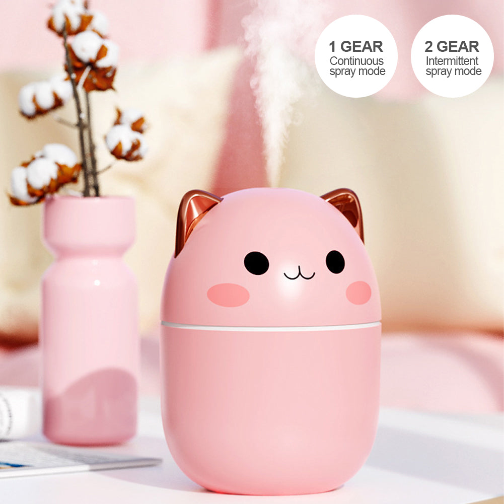 250ml Desktop Mini Air Humidifier With Colorful Atmosphere Light Cool Mist Aroma Diffuser For Home Bedroom Humidifier Purifier