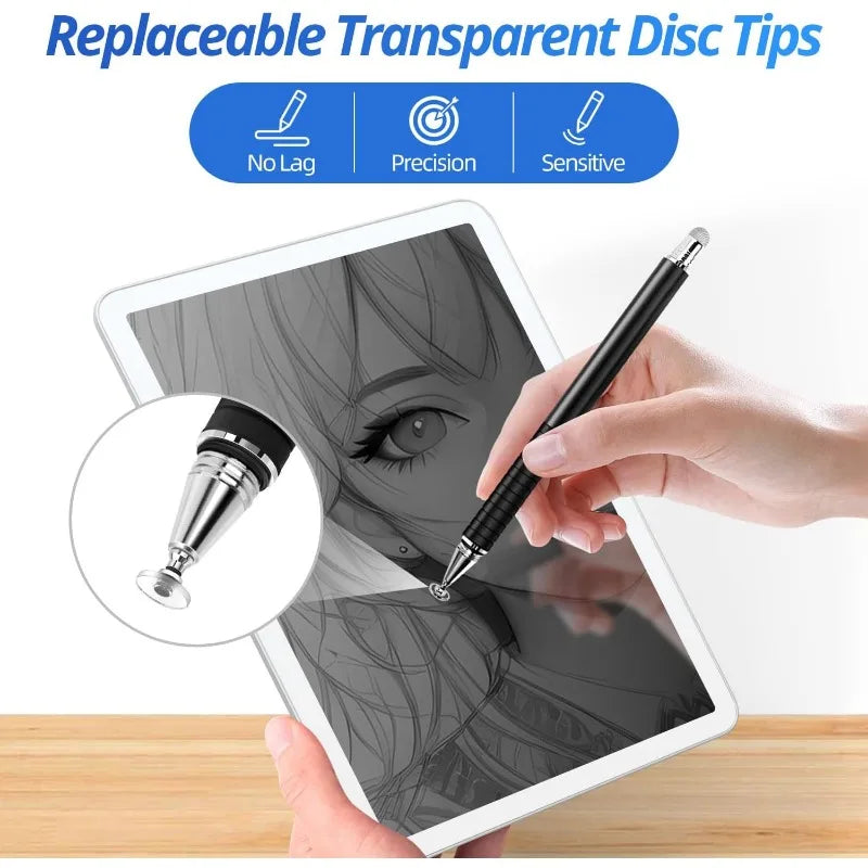 DHFW [12 Pack] Stylus Tips Replacement Tips only Passive Stylus Pen disc Universal nibs Compatible with Capacitive Touch Screen