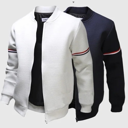 2024 Autumn Men's Casual Zipper Jacket Outdoor Sports Coat Windbreaker Jacket Fashion Casual Long Sleeve Slim Sweat Jacket