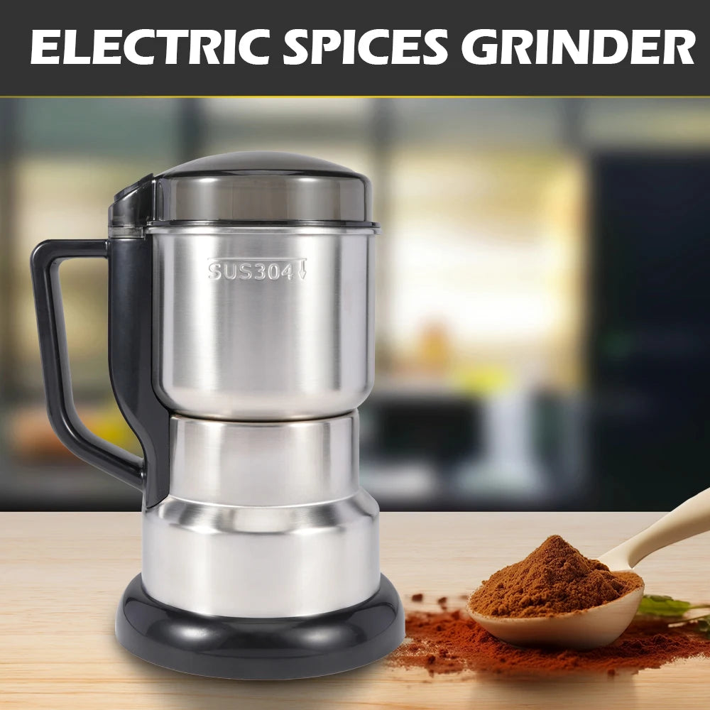 400W 304 Stainless Electric Grinder Eight Page Blade Electric Fast Grinding Multifunction Smash Machine Rice Beans Home Blender