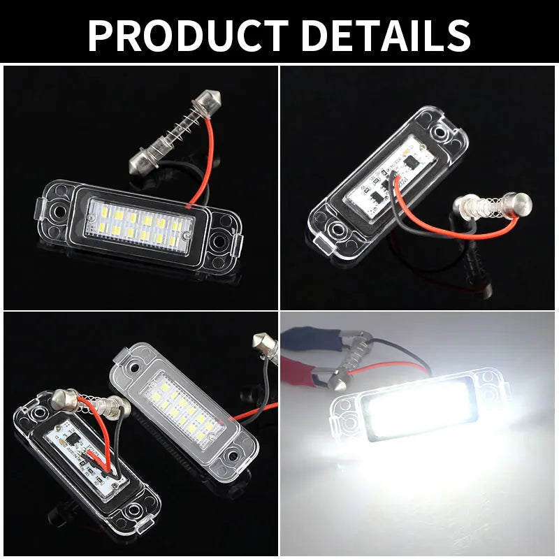 2Pcs Car Auto LED License Number Plate Light Fit for Mercedes W163 W164 X164 ML GL A2518200066