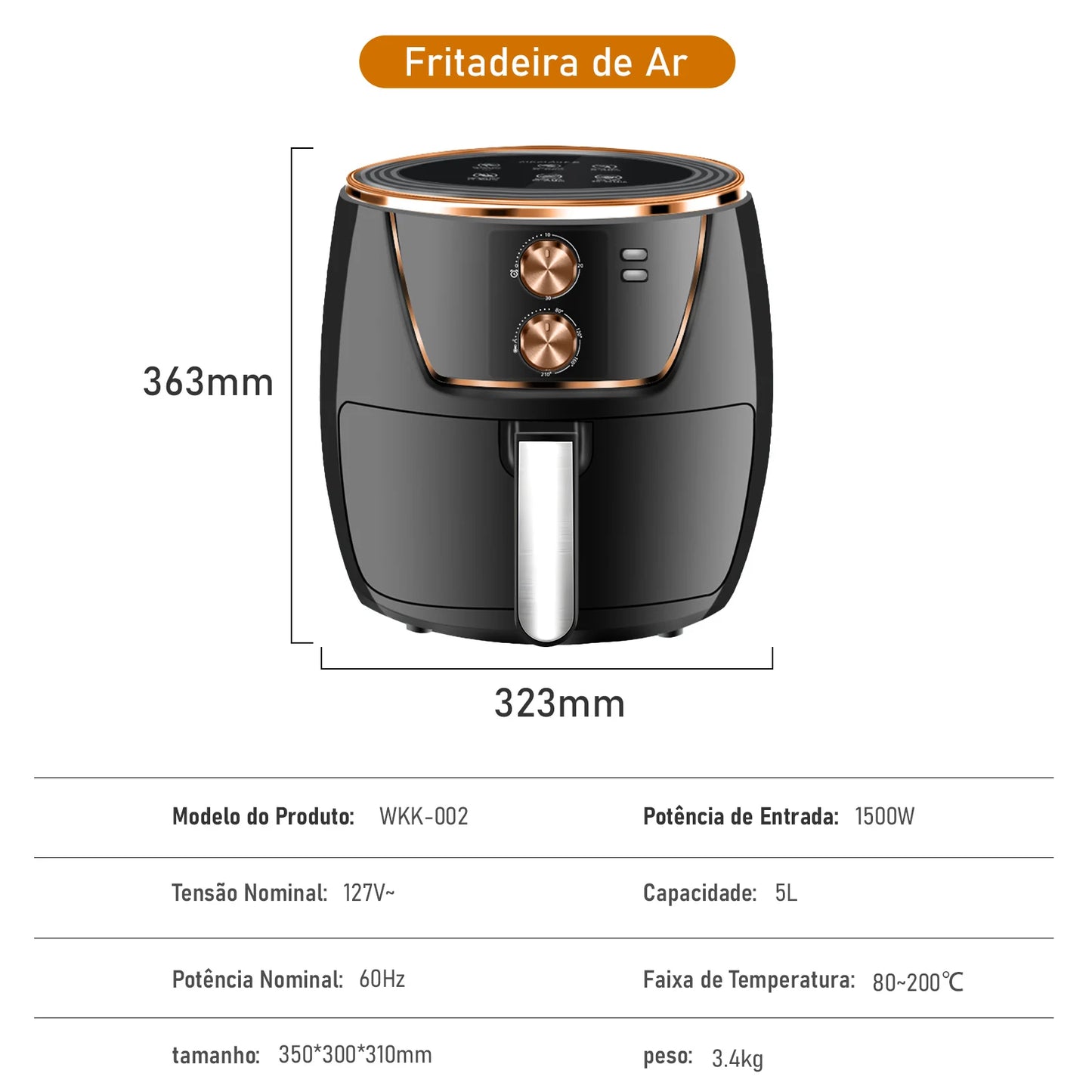 Air Friyer Air Fryer Promotion Brazil Gift Air Fryer Air Fryer Electric Fryer Air Fryer Air Fryer Free Shipping