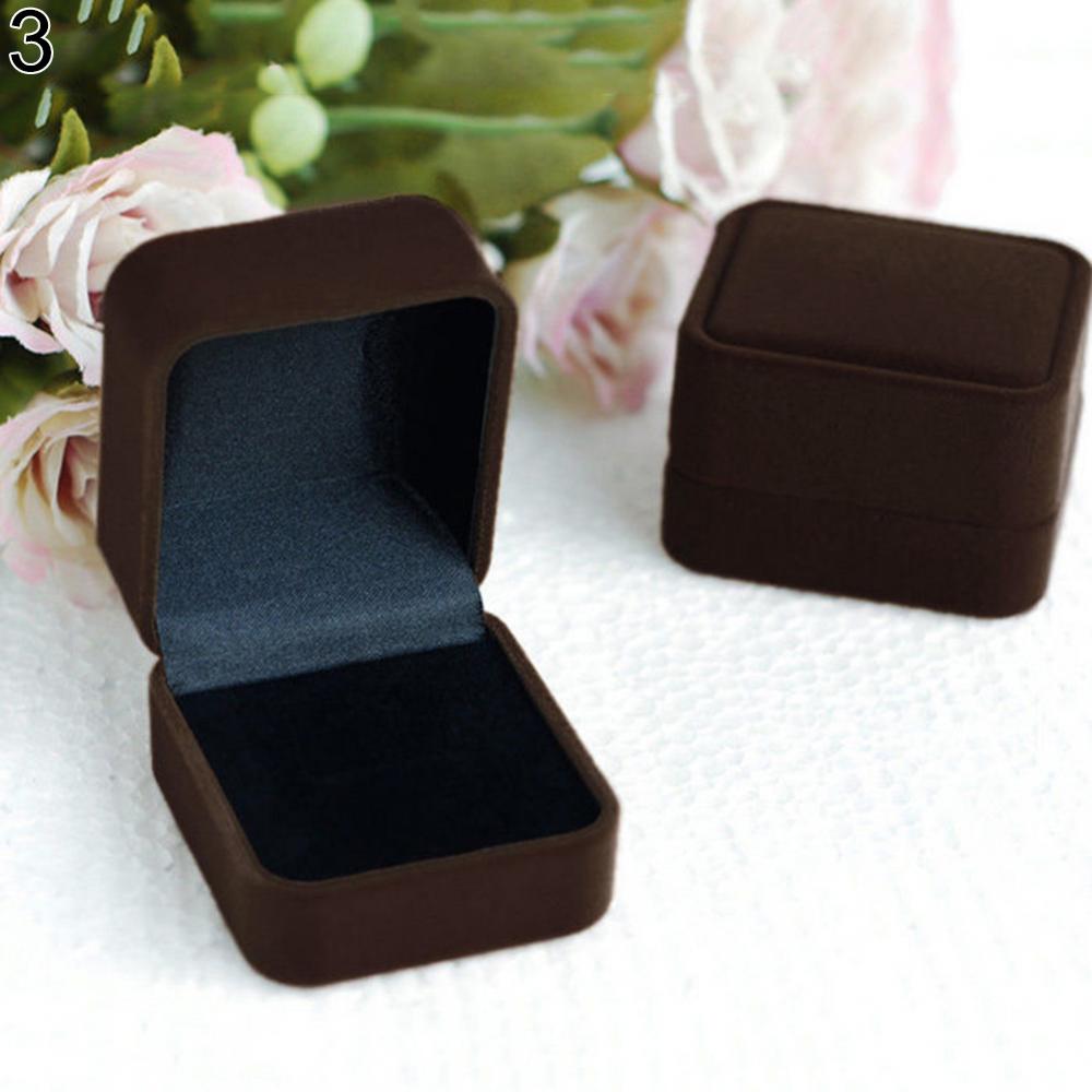 Rings Box Velvet Jewelry Box Display Holder Ring Earrings Necklace Bracelet Soft Organizer Case Wedding Jewelry Packaging Box