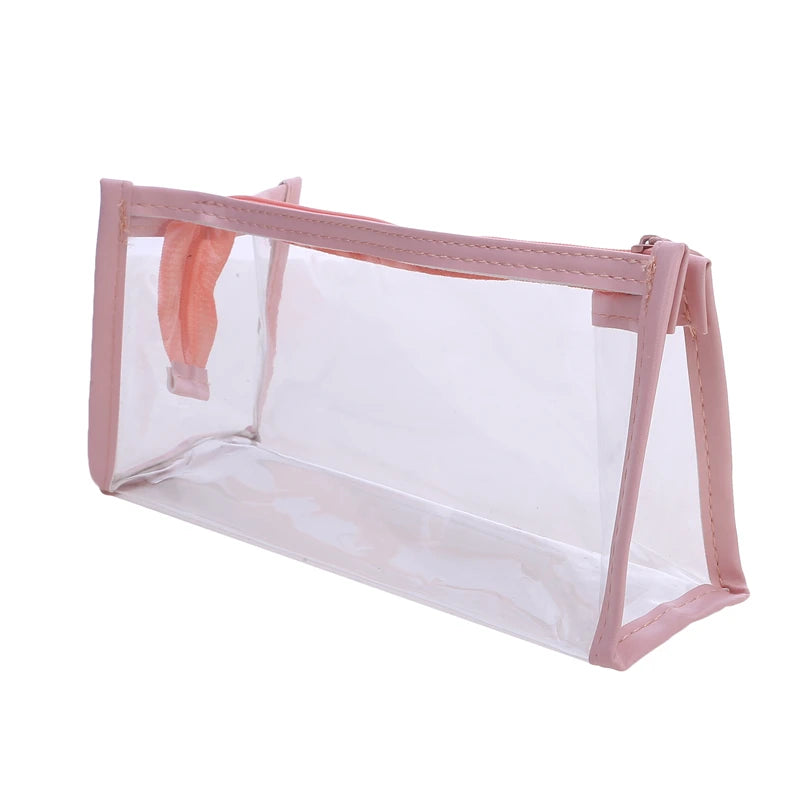 Kawaii Pencil Cases PVC Waterproof Pencil Bags Transparent Pen Pouch Trousse Scolaire School Supplies Cute Korean Stationery