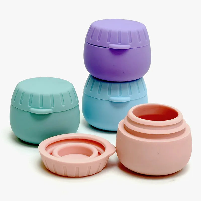 1PC Travel Portable Dispenser Cream Jar Organizer Box Silicone Storage Cosmetic Refillable Bottle Empty Container 20ml