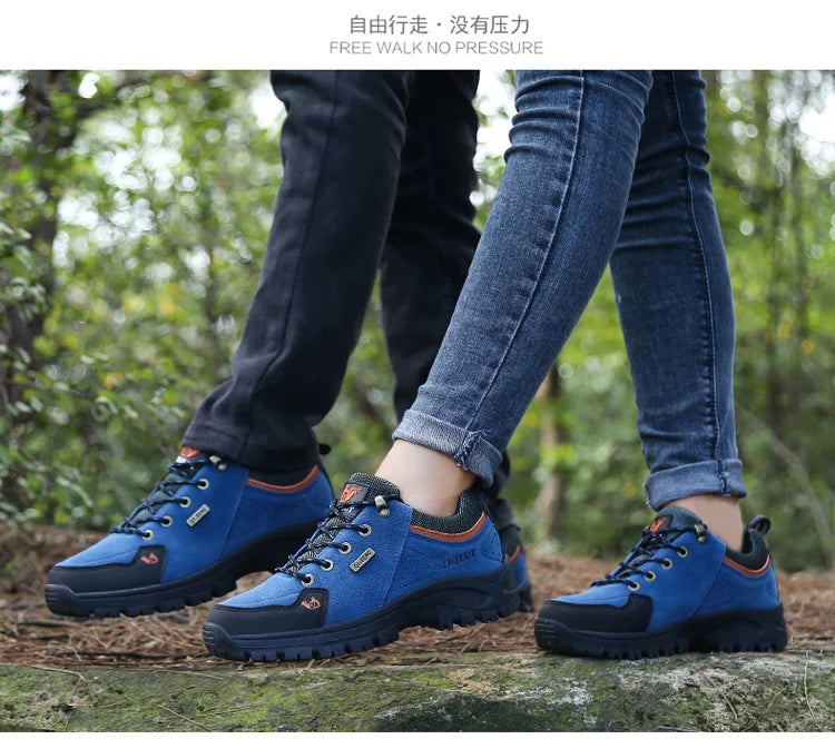 High Quality Outdoor Walking Sneakers Rubber Sole Suede Leather Men Hiking Shoes Durable Leather Climbing Shoes Zapatillas 36-47