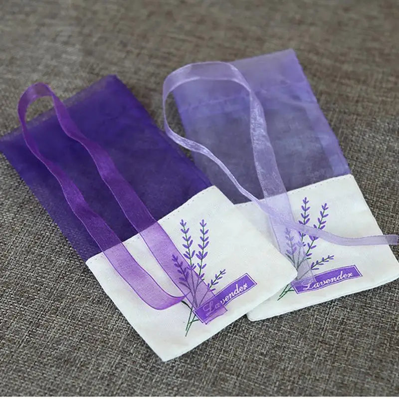 25/30Pcs Lavende Baggieshet Bags Portable Flowers Printing Beautiful Fragrance Storage Bags Baggieshet Bag for Seeds Dry