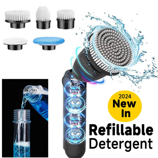 Electric Multipurpose Cleaning Brush Kitchen Gadgets Hair Brushes Bathroom Broom Toilet Household Cordless Spin Scrubber Mops
