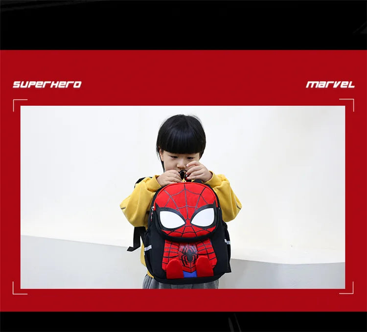 Children's school bag new, cute cartoon Spider-Man 3-6 years old boys backpack Captain America Iron Man backpack