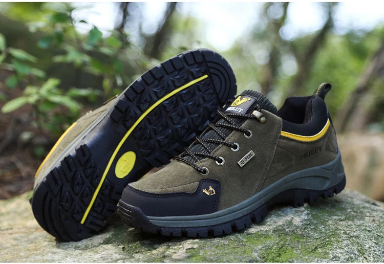 High Quality Outdoor Walking Sneakers Rubber Sole Suede Leather Men Hiking Shoes Durable Leather Climbing Shoes Zapatillas 36-47