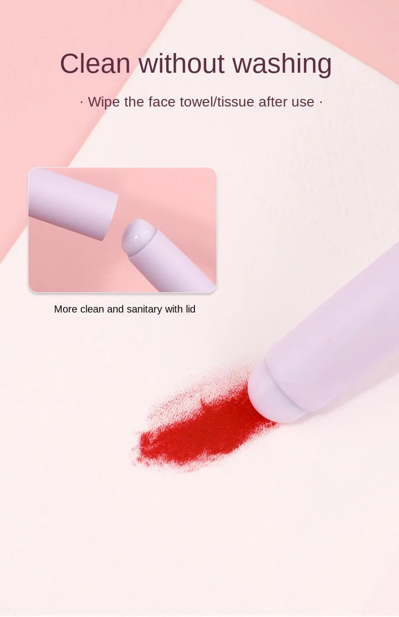 Upgrade Silica Gel Lip Brush with Cover Portable Lipstick Brush Macaron Color Mini Makeup Brush  Crease Concealer Makeup Tool