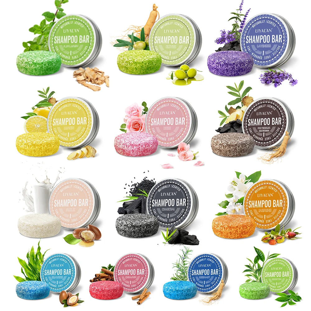 Shampoo Bar Hair Care Prevent Hair Loss Nourish Smooth Clean Solid Conditioner Soap Moisturizing Soothing Repair Damaged Hair