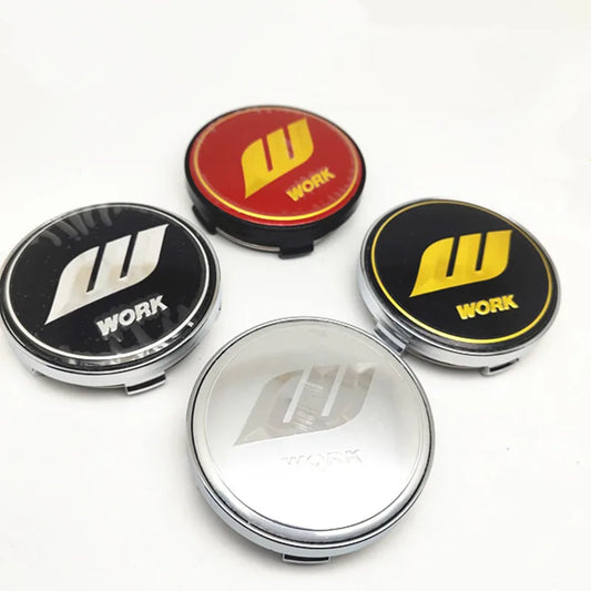 4pcs 60mm 56mm VS W Work Center Caps Car Wheel Hub Cover Emblem Badge Auto Styling