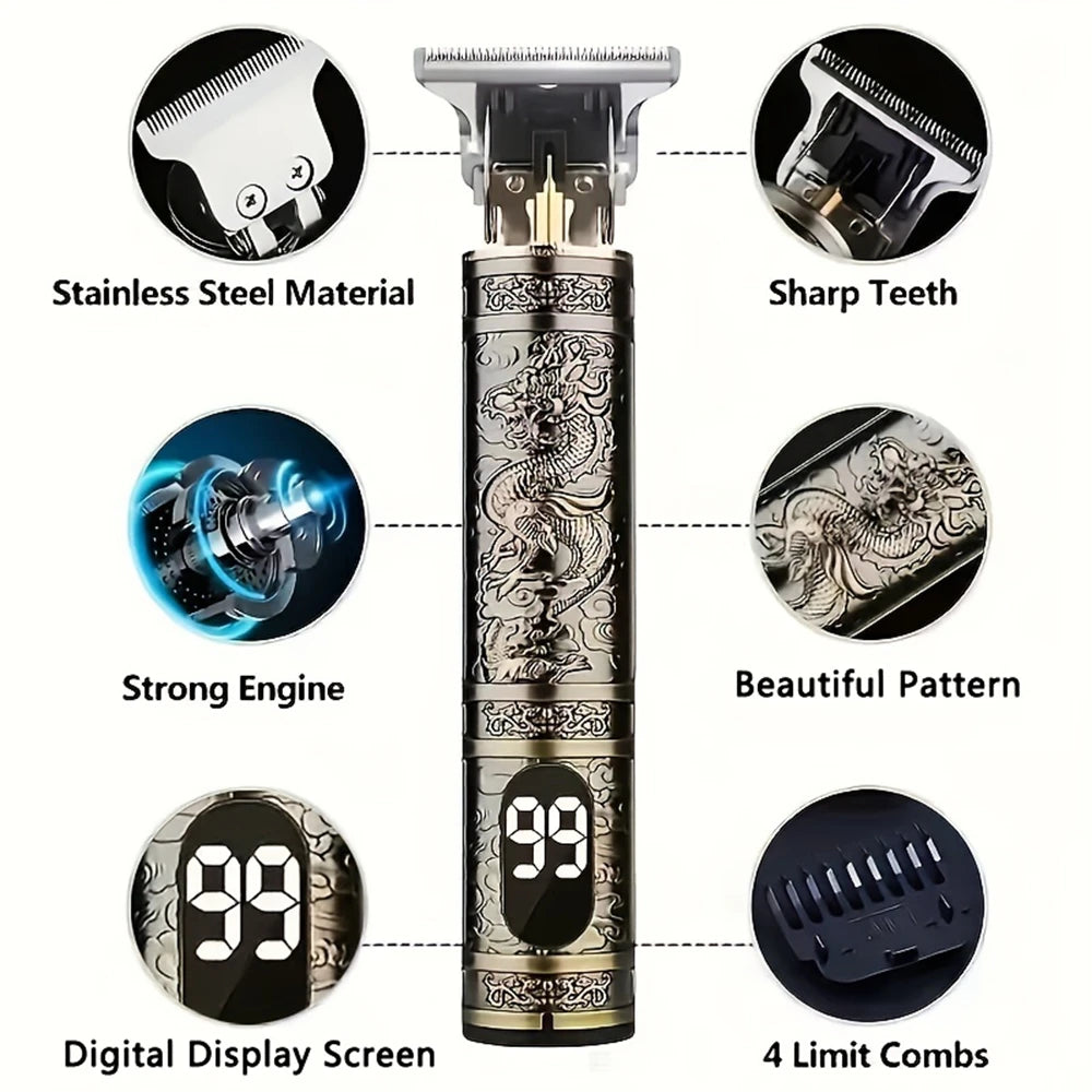 T9 LCD Display Electric Hairber 0mm Shaver Hair Trimer Home Appliances Travel Barber Razors Shaving Machine for Men Trimmer Man