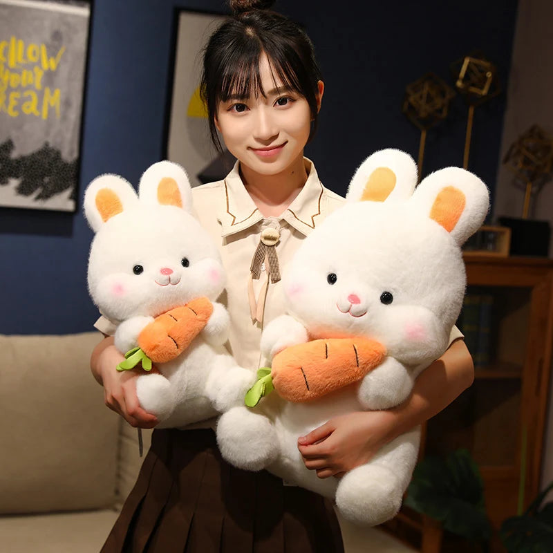 26-50cm Kawaii Carrot Rabbit Plush Toy Stuffed Creative Baby Cuddly Bunny Plushie Doll For Kids Girls Lovely Birthday Gift