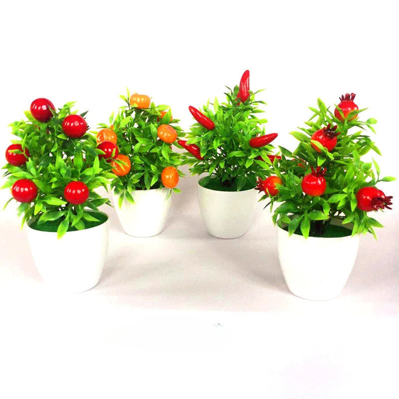 2024 Artificial Plants Bonsai Small Tree Simulation Pot Plants Fake Flowers Table Potted Ornaments Home Decoration Hotel