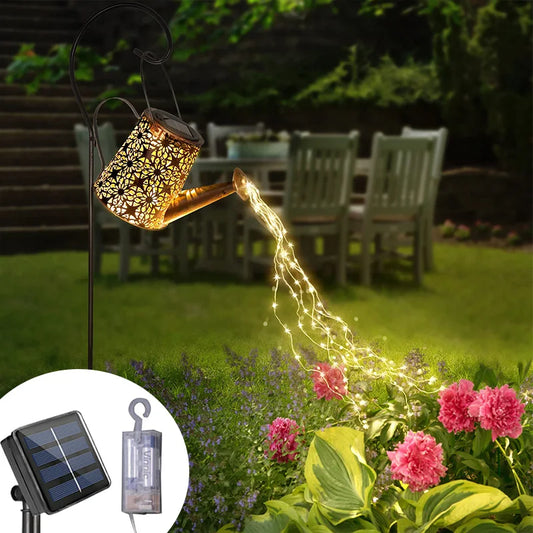 Outdoor Solar Fairy Lights Warm White 30 Stand 600LEDs Waterfall Lights 8 Modes Waterproof Branch Light Solar Powered for Garden
