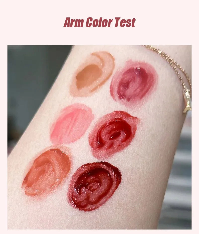 Heallor HERORANGE Nude Mirror Lip Gloss Clear Moisturizing Hydrating Water Light Glass Jelly Plump Lip Glaze Oil Lipstick Tint C