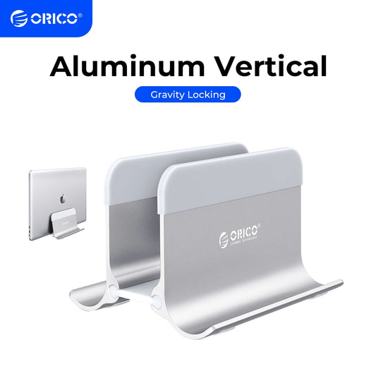 ORICO Aluminum Vertical Laptop Stand Gravity Locking Holder Desktop Notebook Stand Tablet Stand for Storage MacBook Dell Samsung