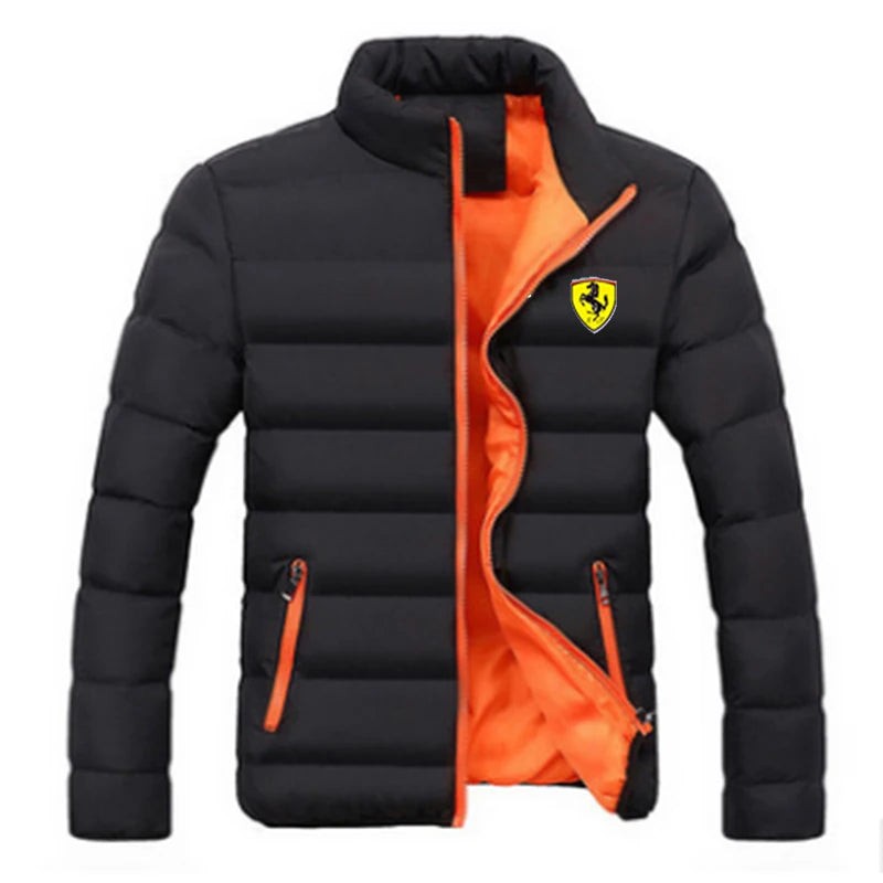 Winter 2024 new outdoor collar warm thick jacket fashion light down cotton cotton-padded zipper casual minimalist jacket.