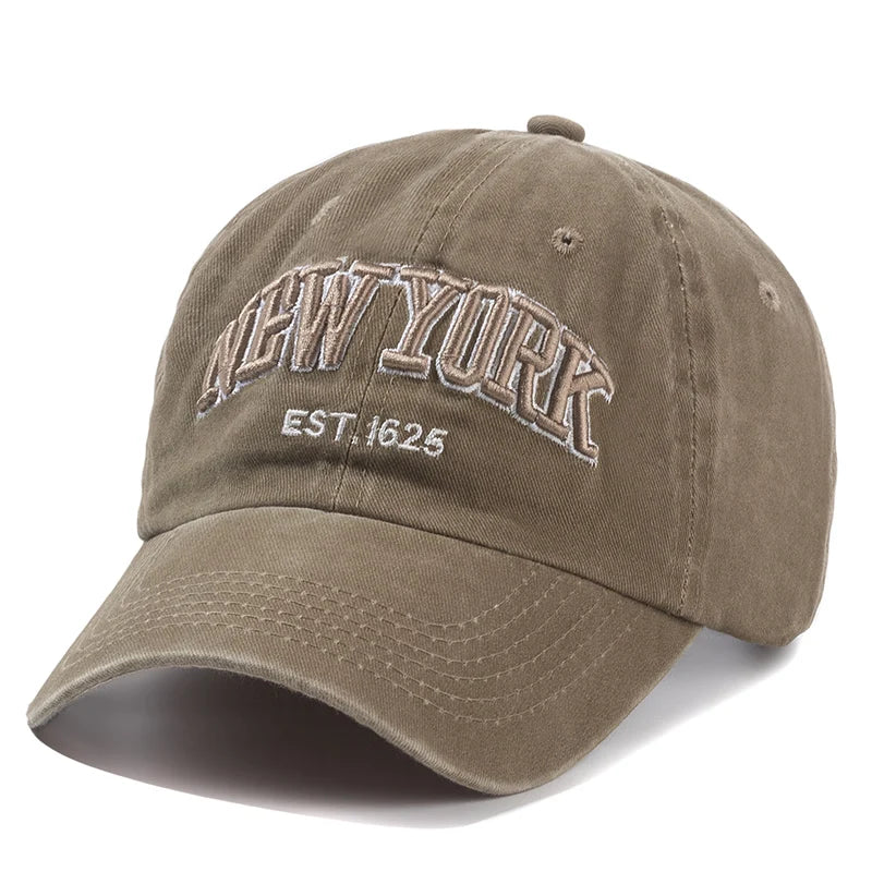 2024 New York Washed Cotton Cap For Men Women Gorras Snapback Caps Baseball Caps Sun protection Casquette Dad Hat Outdoors Cap