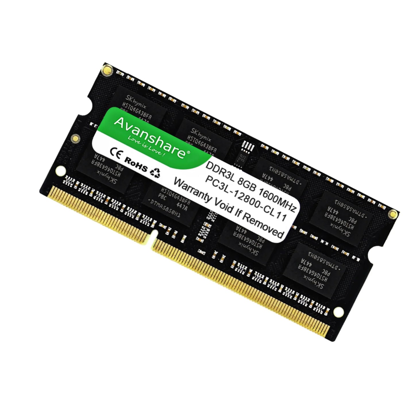 Avanshare 10Pcs Laptop Memory RAM DDR3 DDR3L 8GB 4GB 1600MHz 1333MHz SODIMM 1.35V 1.5V PC3/PC3L-12800S PC3-10600S Non-ECC