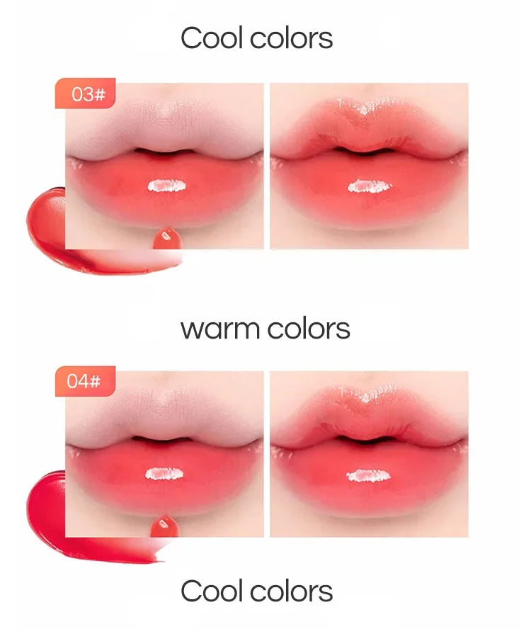 Heallor Canned Jam Lip Gloss Gege Bear Jam Lip Honey Moisturizing and Shiny Mirror Non Sticky Makeup Lip Glaze
