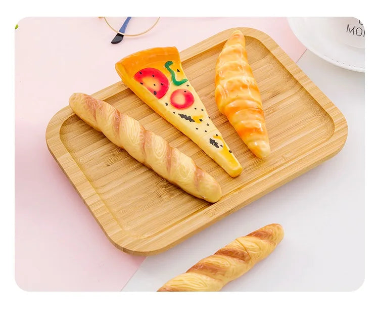 1pcs Novelty Magnetic 0.5mm Black Color Ink Gel Pen Bread Pizza Croissant Baguette Ballpoint Pen for Writing Office School