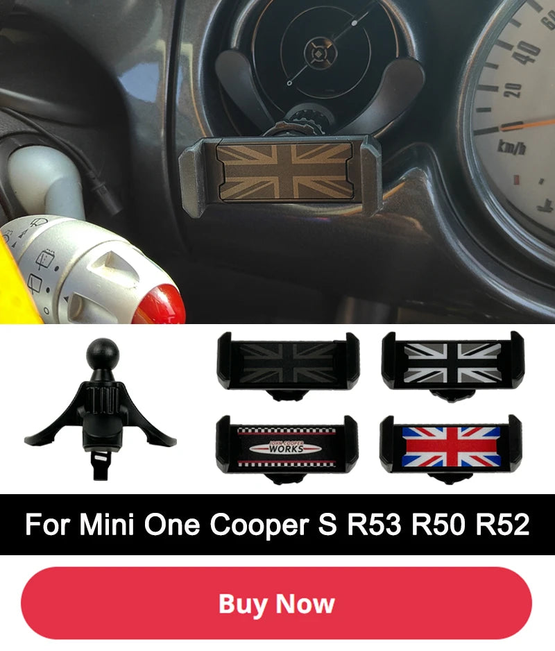 Universal For Mini R55 R56 R57 R60 R61 R58 R59 Clubman Countryman Car Phone Holder Air Vent Phone Mount Accessories