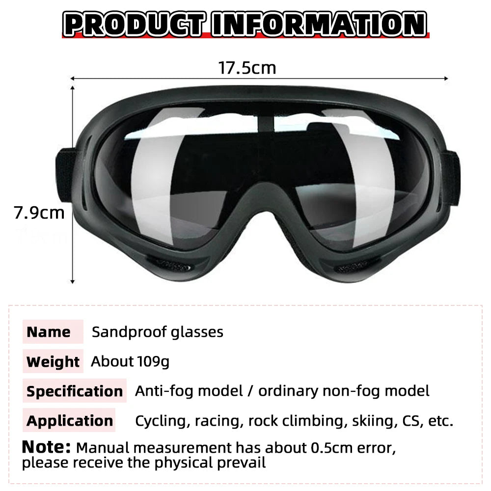 Wind Resistant Ski Goggles Goggles Outdoor Sports Color Glasses Ski Goggles Dust Resistant Motorcycle Cycling Sunglasses