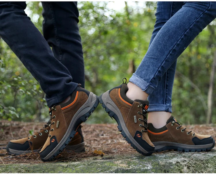 High Quality Outdoor Walking Sneakers Rubber Sole Suede Leather Men Hiking Shoes Durable Leather Climbing Shoes Zapatillas 36-47