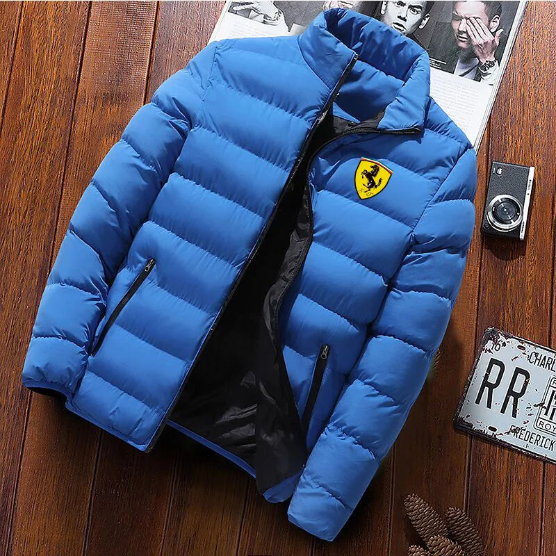 Winter 2024 new outdoor collar warm thick jacket fashion light down cotton cotton-padded zipper casual minimalist jacket.